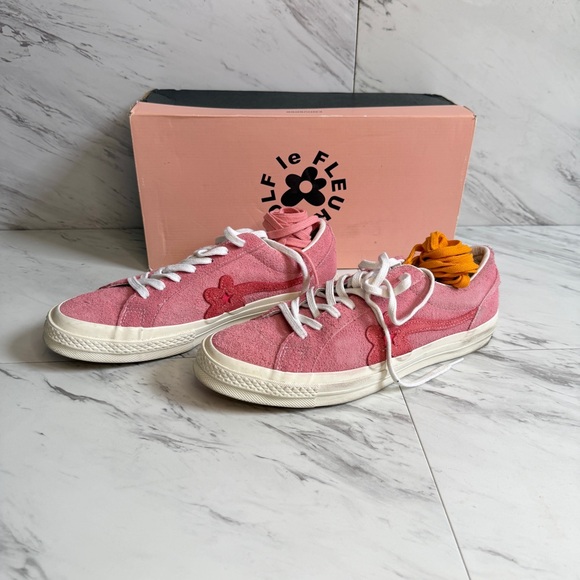 Converse One Star Ox Tyler the Creator Golf Le Fleur Pink Suede Sneakers SZ 10 - Picture 4 of 8
